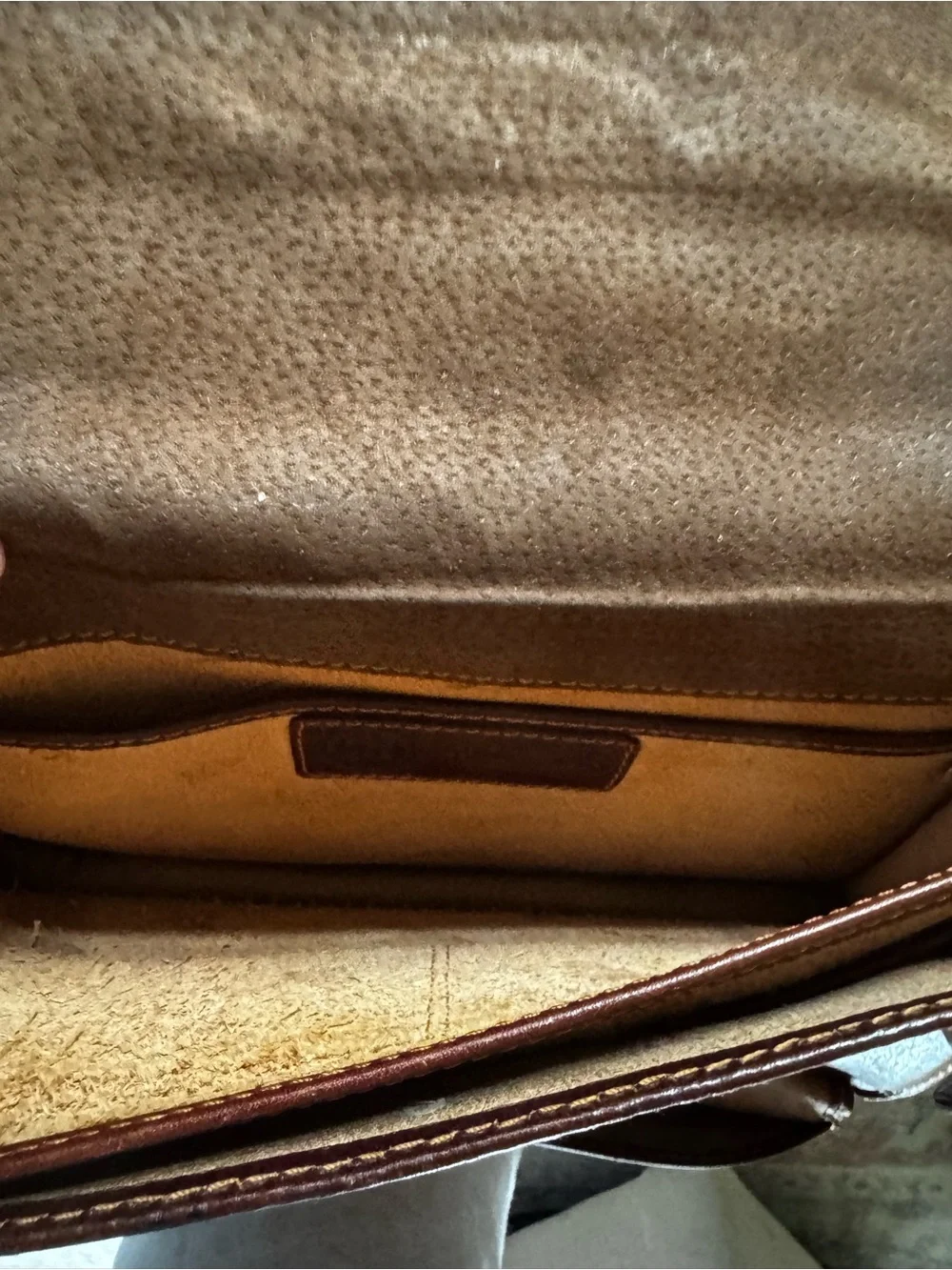 Leather Wristlet Clutch in Deep Brown by Tony Perotti